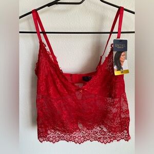 ☘️NWT Rachel Roy lace spaghetti strap cami, red, size medium